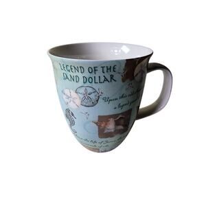 CAPE SHORE Legend of the Sand Dollar Light Blue Brown Nautical Coffee Mug